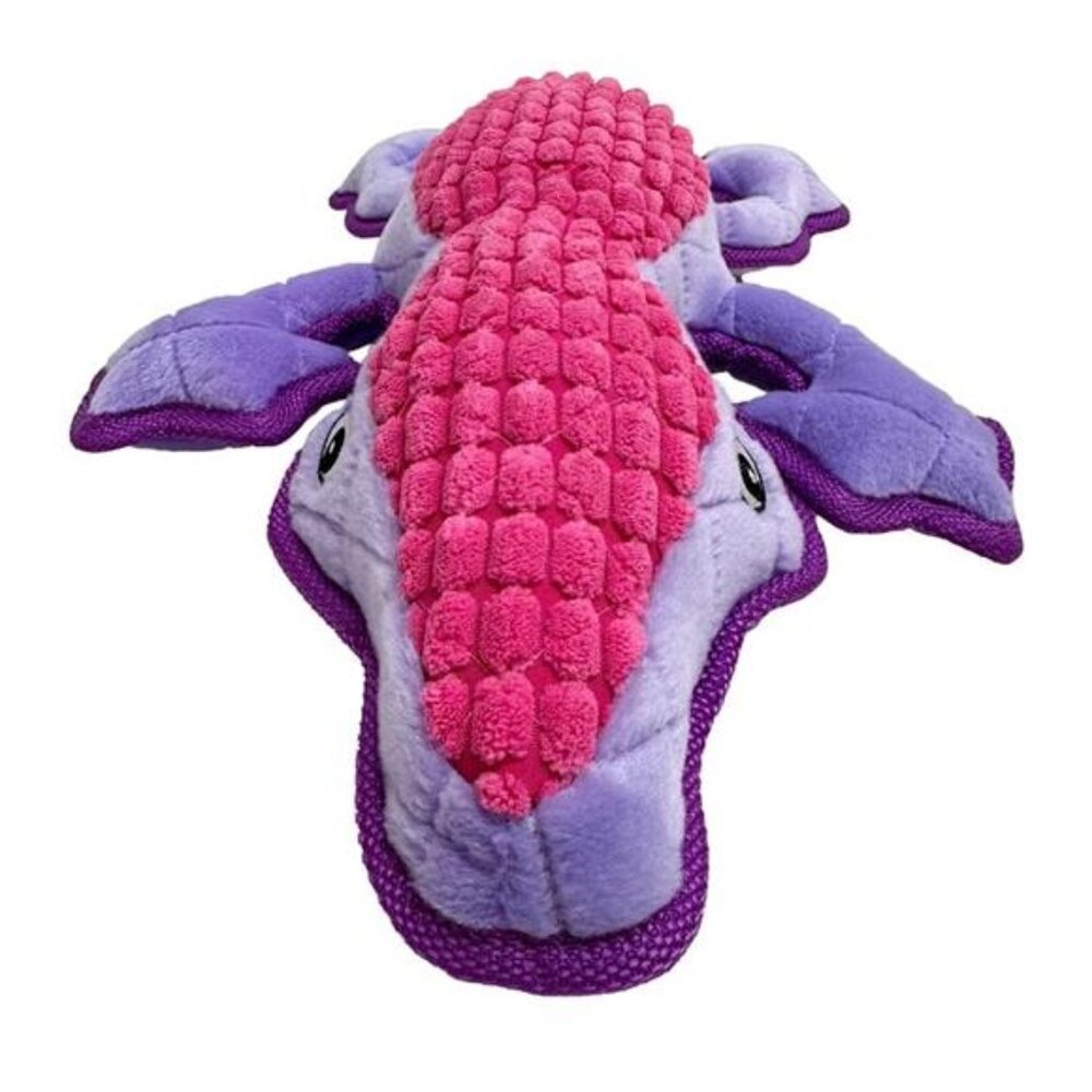 Squeaky & Plush Tough Buddy Lizard Dog Toy, Chew Level 4 - Picture 4 of 7